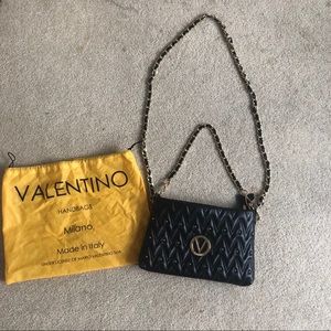 Black Mario Valentino Spa Bag with Gold Studs